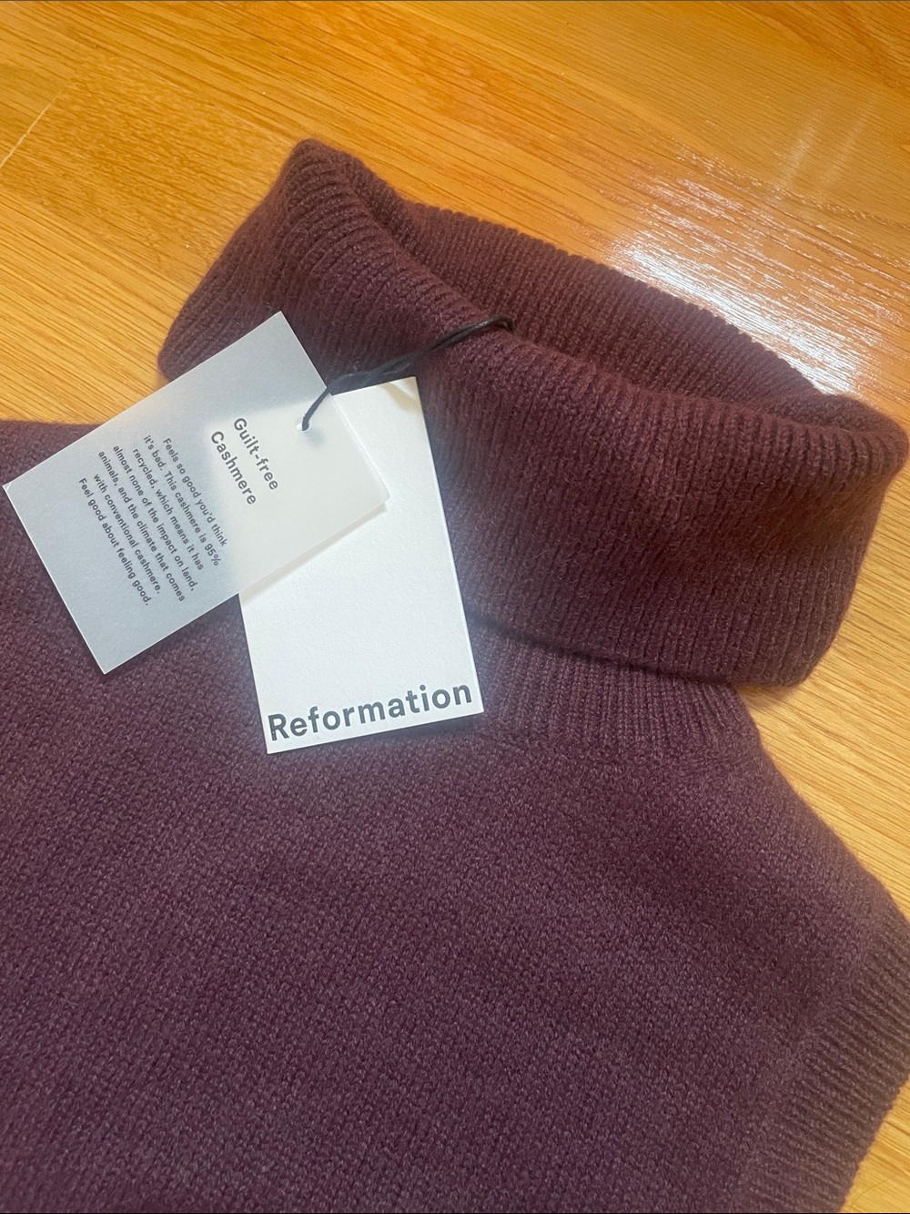 NWT New with Tags Reformation Women’s Holland Cashmere Turtleneck Sweater Dress - Picture 7 of 9